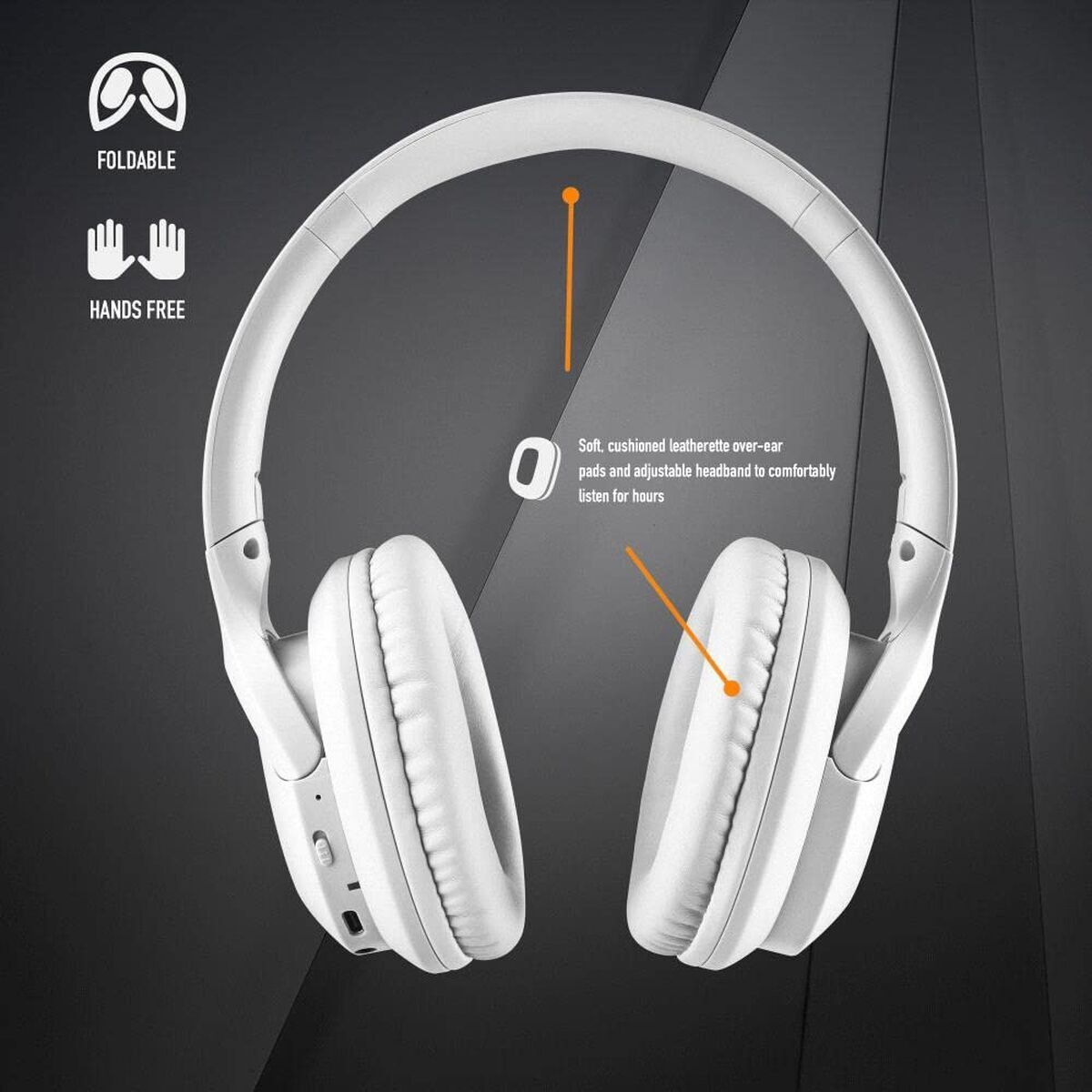Bluetooth Headset with Microphone NGS ARTICA GREED White Black (Refurbished A)