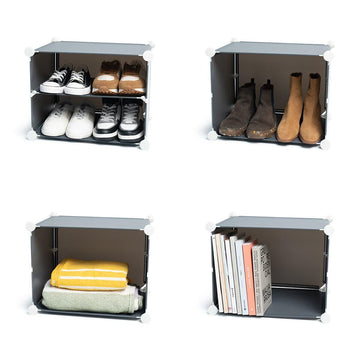 Shoe cupboard Grey Wood Plastic (Refurbished C)