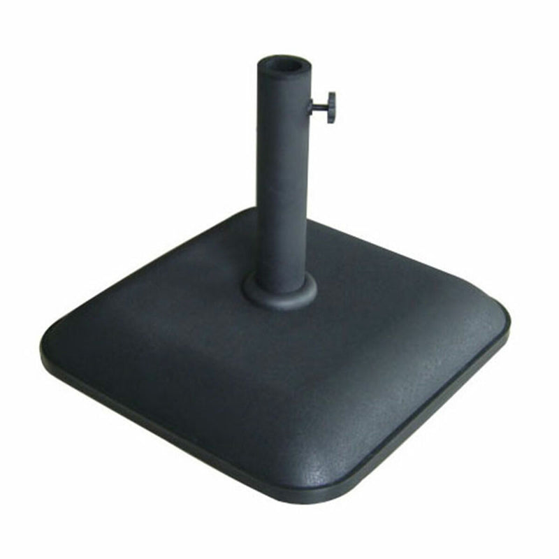 Marbueno Square Umbrella Base Cement 45X45X7.3 cm 25KG Black Garden Pool Terrace 10458