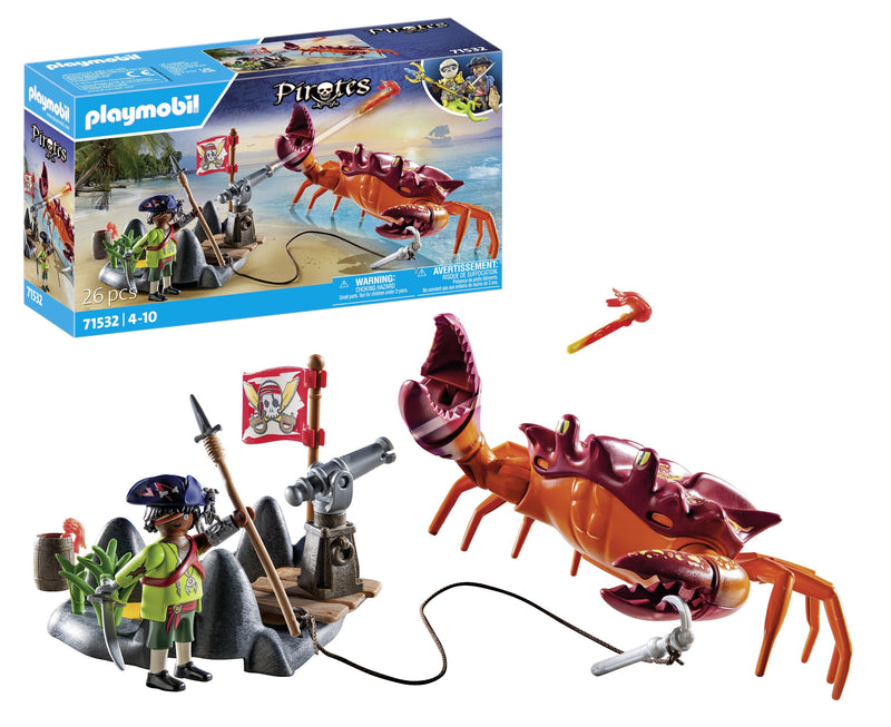 Playmobil 71532 Piratas Luchando Contra Cangrejo Gigante