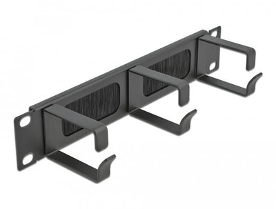Delock 10 Barra Escobilla Gestión Cable 3 Stands 1 U Black — image 1