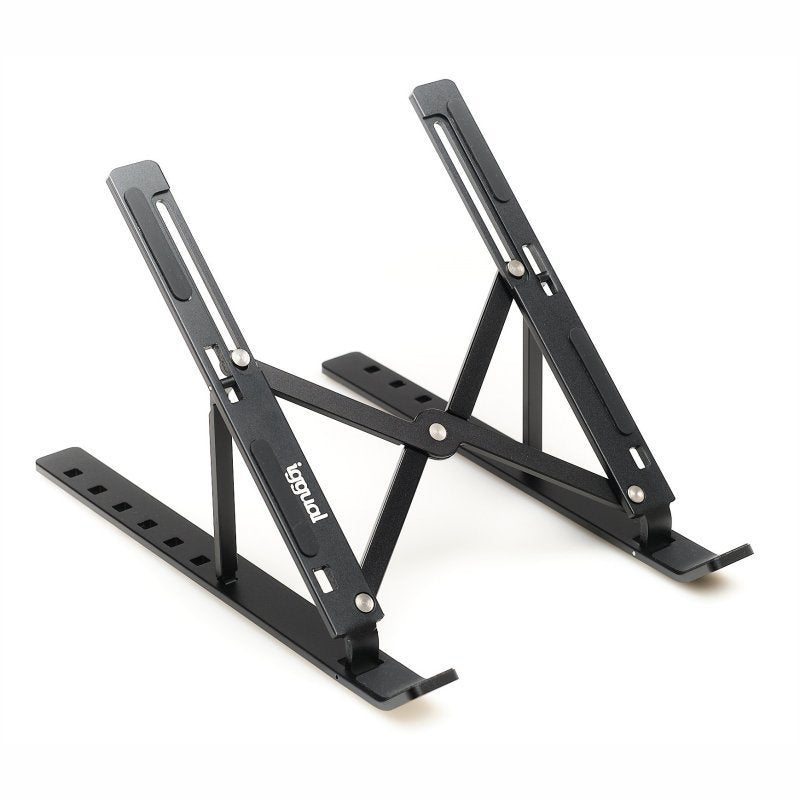 Iggual Stand Laptop Foldable Aluminium Black 17