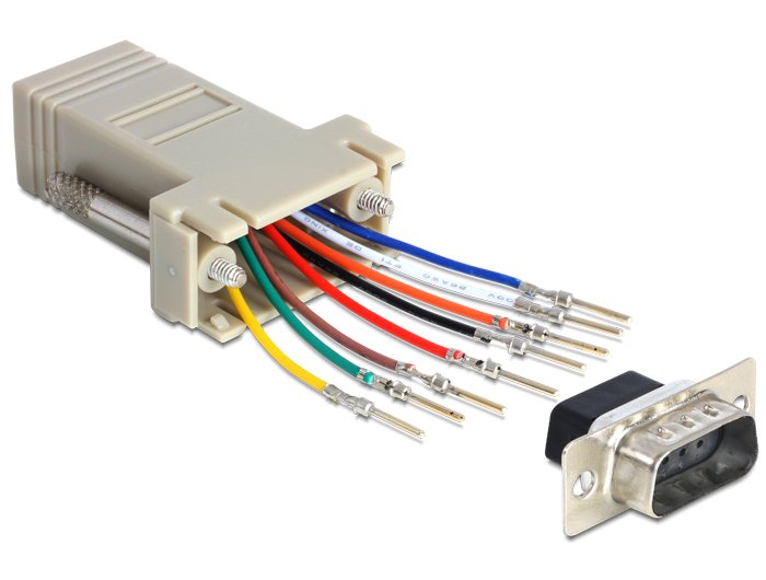 Delock Adapter Sub-d 9PIN Male RJ45 Female Kit Assembly