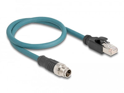 Delock Network Cable M12 X-kodiert 8 Pin Male a RJ45 Male 50CM — image 1