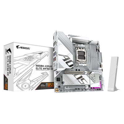 Gigabyte Motherboard B850M Aorus Elite WIFI6E Ice, Mainboard B850M a Elt WF6E Ice — image 1
