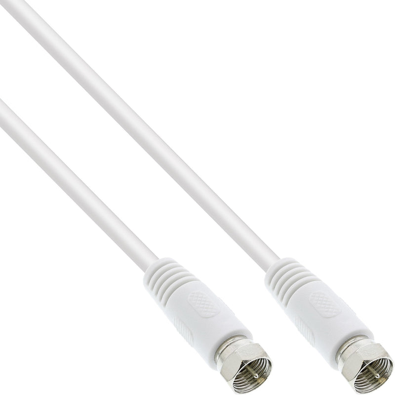 Inline Cable Sat 2X Apantallado Ultra Baja Pérdida 2X F-plug 75DB White 7M