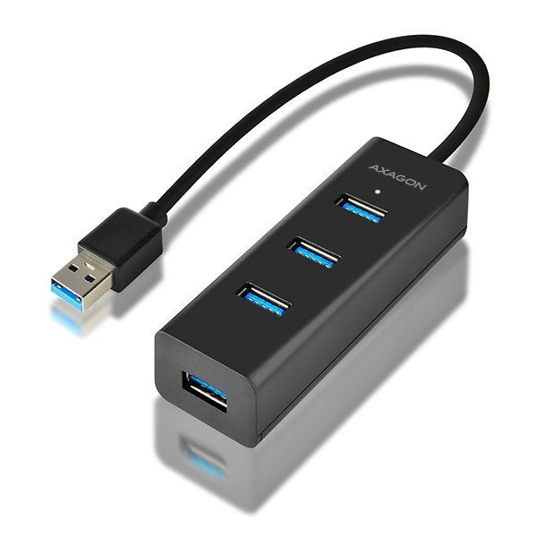 Axagon HUE-S2B Usb-a-hub, 4x USB 3.0, Externe Mromversorgung - 30CM