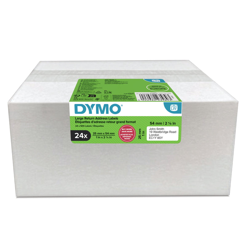 Dymo Labels Devolución Lw Vorteilspack 25X54MM 24RL 500UDS