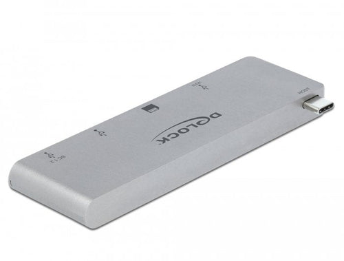 Delock 3 Ports Hub And 2 Card Reader Tragamonedas, Card Reader Silver, USB-C 3.2 Gen 1 64078 — image 1