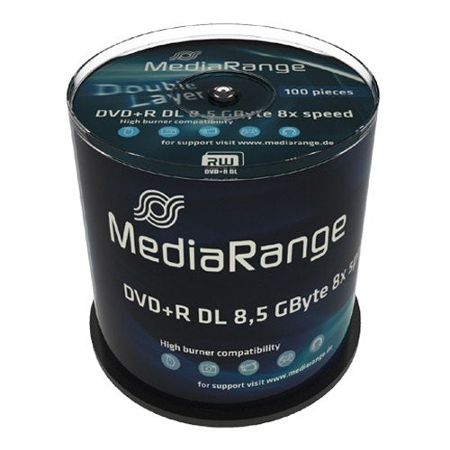 Mediarange Dvd + R 8.5GB 100UDS 8X Double Capa