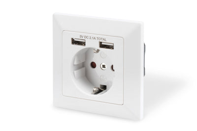Digitus DA-70613 Socket Power 2x USB White — image 1