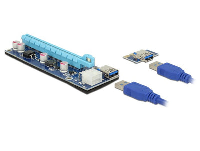 Delock 41426 Card Riser Pci Express X1 X16 With USB Cable 60CM — image 1