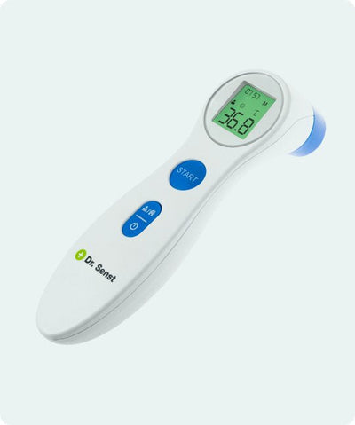 Dr. Senst DET-306 Thermometer With Sensor Remoto Blue White Frente Buttons — image 1