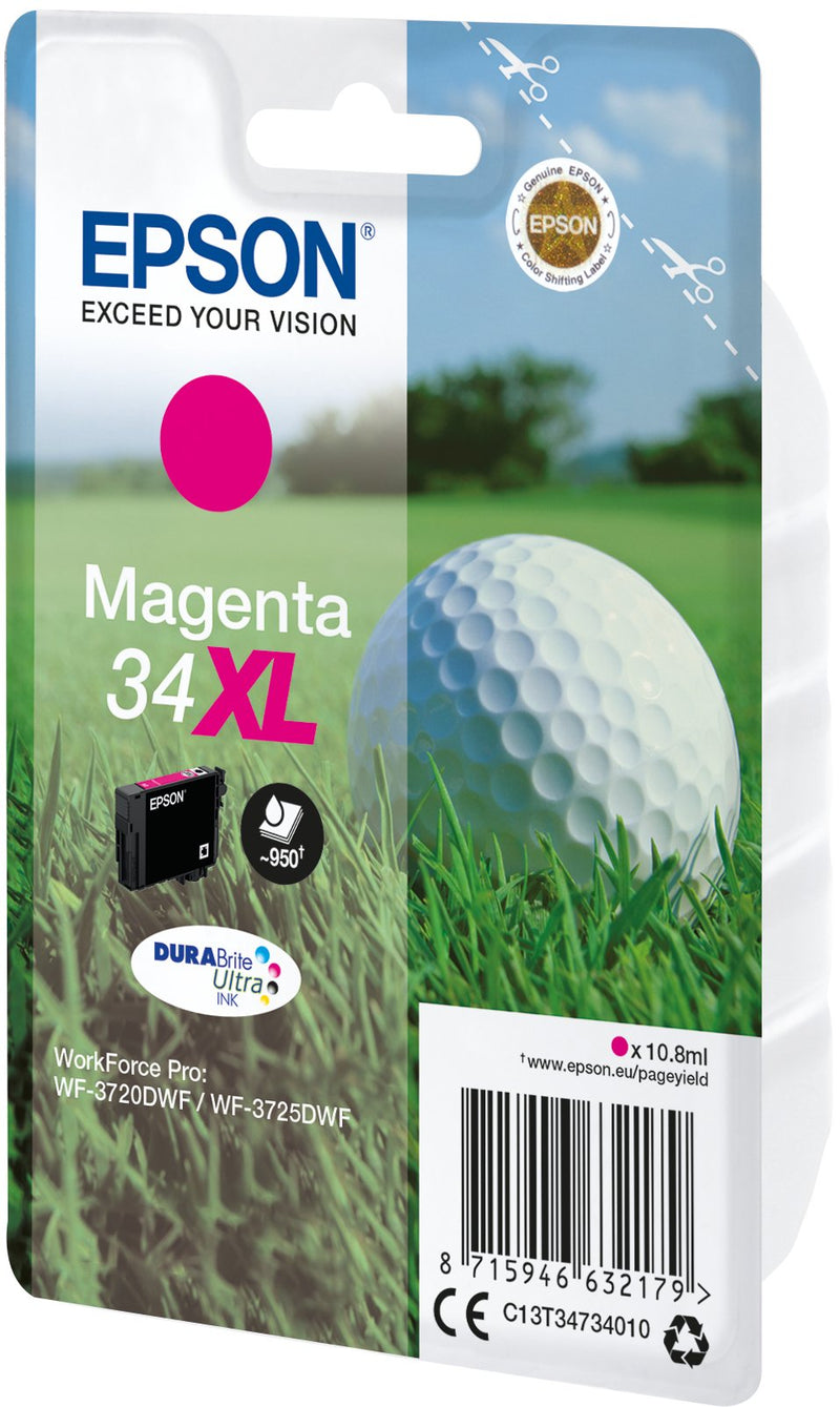 Epson Genuine Ink 34XL Magenta WF-3720DWF/3725DWF
