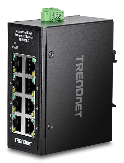 Trendnet TI-ELC80 Switch No Administrado Fast Ethernet (10/100) Black — image 1
