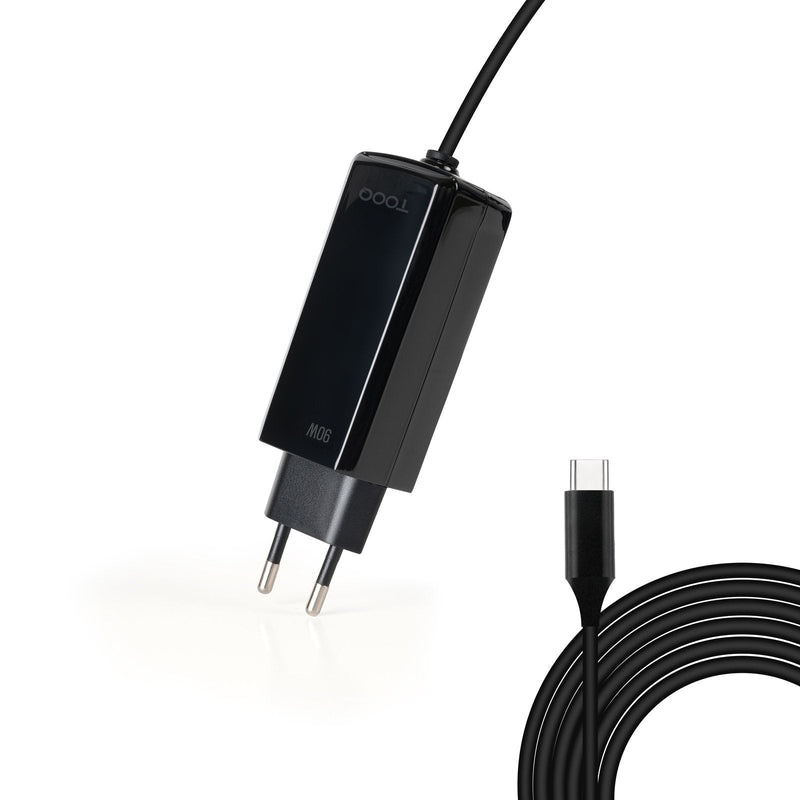 Charger Laptop GaN USB-C Pd 90W, Cúbico Black