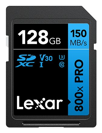 Lexar 128GB Profesional 800X Pro Memoria Tarjeta Sdxc Uhs-i Negro Azul