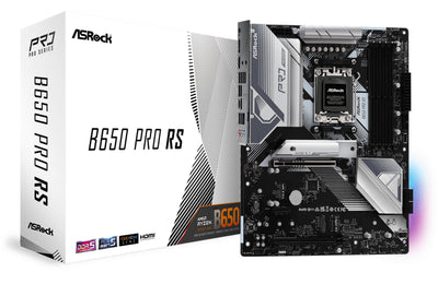 Asrock Motherboard B650 Pro Rs AMD B650 AM5 ATX 4 DDR5 HDMI DP 2.5G LAN PCIE4 RGB 3X M.2 — image 1