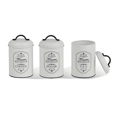 Maestro MR-1771-3CS Recipiente Kitchen Set Of Recipientes Té + Café + Azúcar Metal — image 1