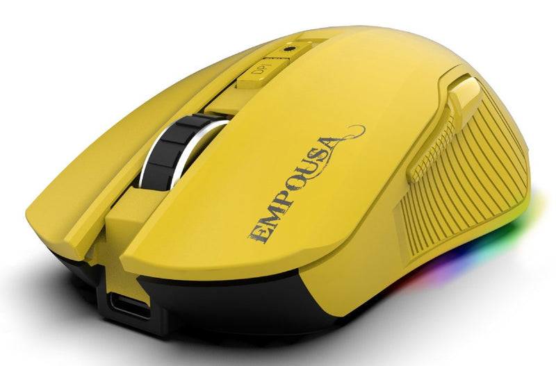 Inca Mouse Gaming RGB 7200DPI 7TAMEN USB Bt 1.50M Yellow