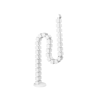 Inline Pasacables Flexible Escritorios Regulables Height 4 Compartimentos, 68X36MM Max. 1,28M, White — image 1