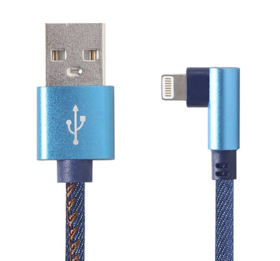 Gembird Premium Jeans Denim USB 8-PIN 1M Blue Angled — image 1