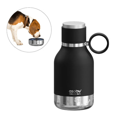 Asobu - Bottle Steel Inoxidable With Cuenco Perros 1 Litro Black — image 1