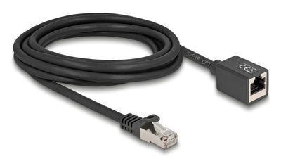 Delock Cable Extensión Network Connector RJ-45 Connector RJ-45 CAT.6A S/FTP Black 3 Metres 90317 — image 1
