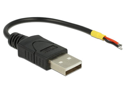 Delock USB Cable 2.0A Male 2 X Extremos Cable Abiertos 10CM Raspberry Pi — image 1