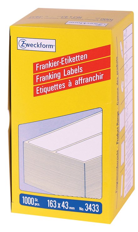 Avery Zweckform Frankieretiketten 163,0 X 43,0MM — image 1