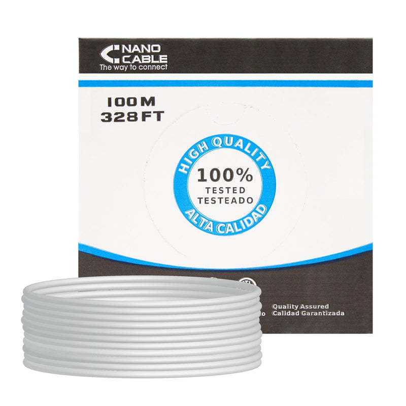 Nanocable Bobina Network Cable Flexible RJ45 CAT.5E UTP AWG24 100M - Grey