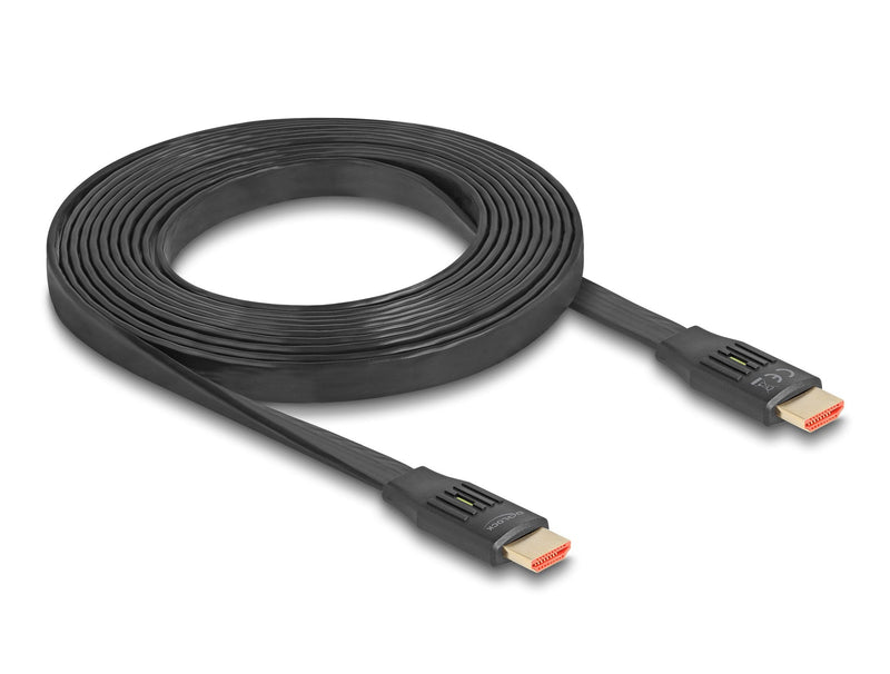 Delock Cable Flat HDMI High Speed 48 GPS 8K 60HZ Black 3 Metres 81003