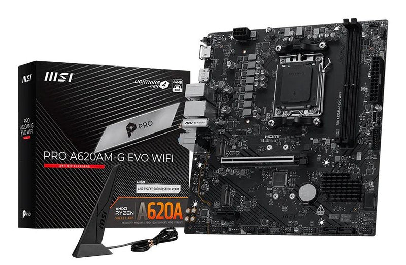 MSI Motherboard Pro A620AM-G Evo Wi-Fi AMD DDR5