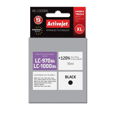 Activejet Ink AB-1000BN (reemplazo Brother LC1000BK / 970BK - Supreme - 35ML - Black — image 1