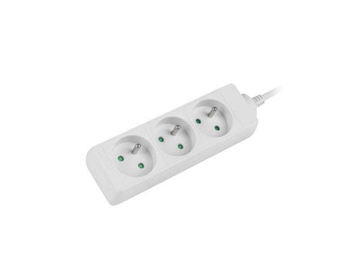 Lanberg PS0-03E-0300-W Base Múltiple 3M 3 Salidas AC Indoor White — image 1