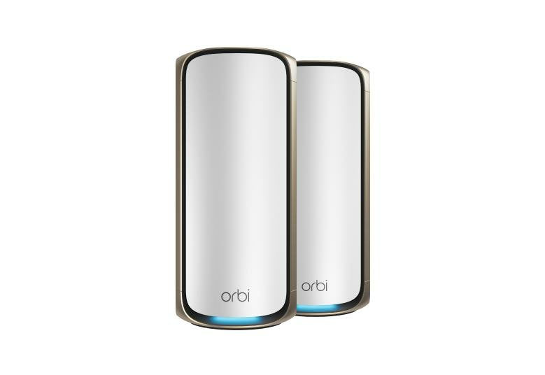 NETGEAR Orbi 970 Series Quad-band Wi-Fi 7 Mesh System White 27Gbps 2 Pieces 1YEAR