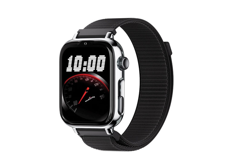 Savefamily Watch Smart Kids Savewatch Plus 2 - Screen Amoled - Housing Plateada - Strap Fabric Black