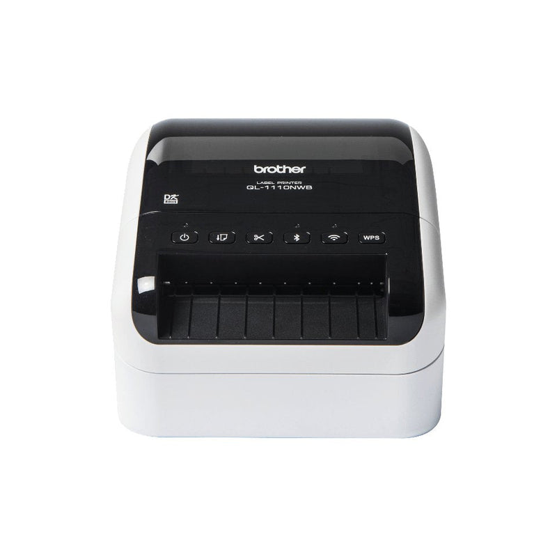 Brother Printer Labels QL-1110NWBC Thermal Wide Label 103MM Usb-Wi-Fi-Bluetooth-Ethernet White And Black