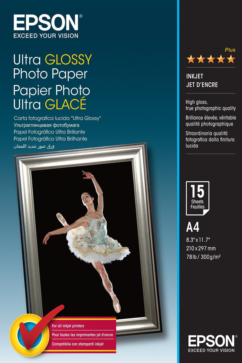 Epson Paper Ultra Glossy Photo Paper A4 (15HOJAS)