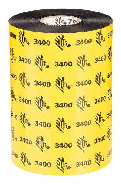 Zebra 3400 Wax/Resin Thermal Ribbon 102MM X 450M Tape Printer — image 1