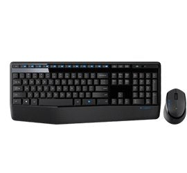 Logitech Keyboard English Wireless Combo MK345 Mouse Included USB QWERTY Black — image 1
