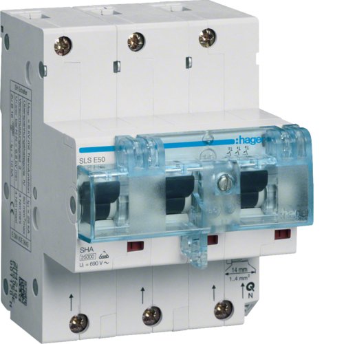 Hager Sls-interruptor 3POLOS E-50A HTN350E F.montaje Carril Din