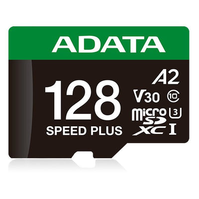 ADATA Speed Plus Microsdxc 128GB, Memory Card Uhs-i U3, Clase 10, V30, A2 UD128GUI3V30A2SP-RA1 — image 1