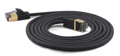 Wantecwire Sstp, Cable Connection CAT.7 Slim And Round Connector CAT.6A, D 4MM, Black Length 15,00M — image 1