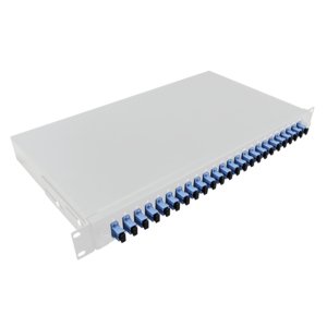 Fiber Front Panel 24 Sc-duplex Or Lc-quad, Grey Claro — image 1