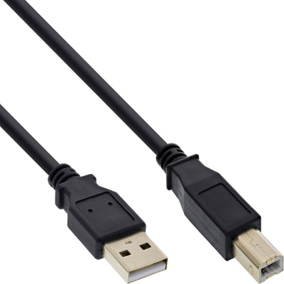 Inline USB 2.0 Cable Type a Male a B Male Black 2M — image 1
