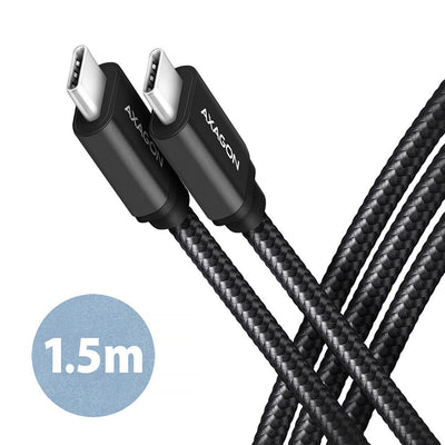 Axagon HCM3-CM15AB USB Cable -c 3.2 Gen 1 Auf USB-C 3.2 Gen 1, Black - 1,5M — image 1