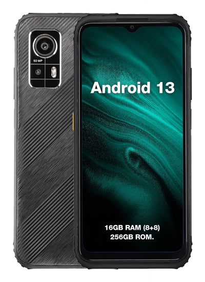 Agm Smartphone H6 16,7CM (6.56) SIM Double Android 13 4G USB Type-c 8GB 256GB 4900MAH Black — image 1