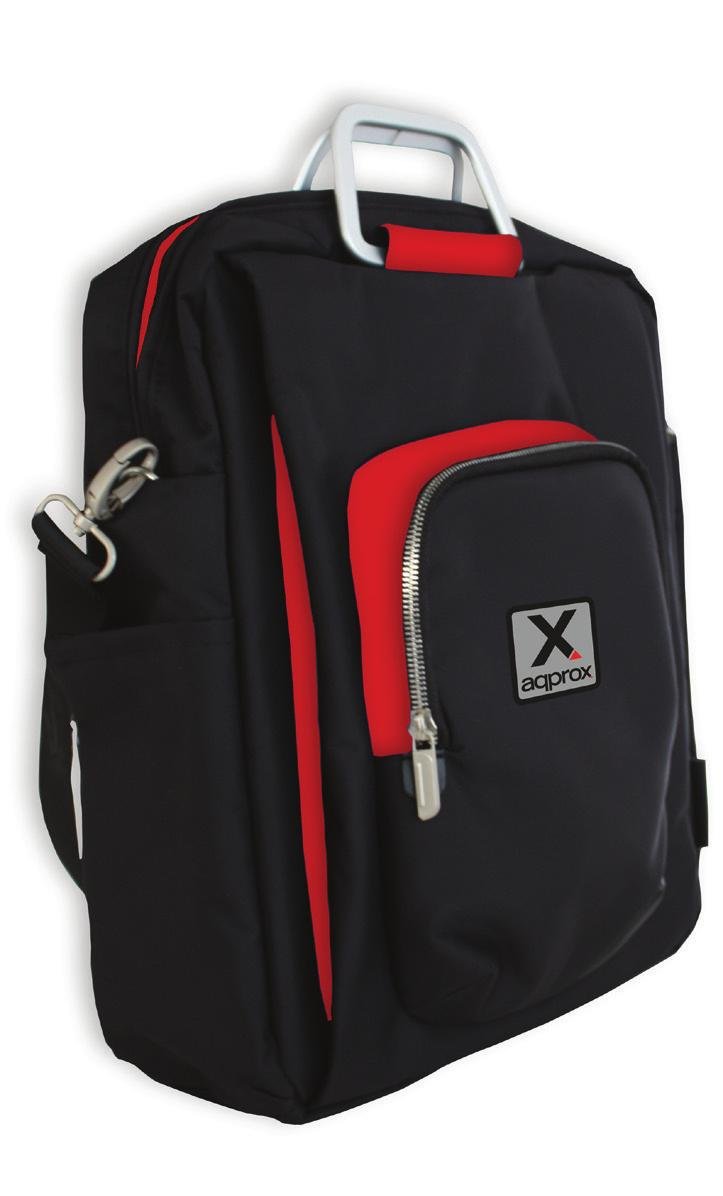Approx Case Up To 15.6' - Varios Compartimentos - Handle Adjustable - Accesorio Fijar a Trolleys - Black And R