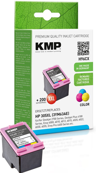 Kmp Ink Compatible HP 3YM63AE 305XL Colour 400 Copias 12ML H96CX — image 1